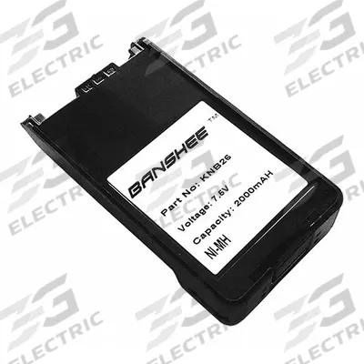 BANSHEE Radio Battery: Fits Kenwood, 2,000 mAh, Nickel-Metal Hydride - Kenwood-Compatible Batteries