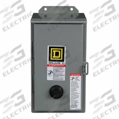 SQUARE D Magnetic Motor Starter: Non-Reversing, 3 Poles, NEMA Size 1, 27 A, 120V AC Coil (MPN 8536SCA3V02S). Key specifications — Brand: SQUARE D; Coil Voltage: 110/120V AC; Phase: Three; Operator: None; Terminal Connection Type: Screw Clamp Terminals; Includes Pilot Light: No; Operator Controls: None; Auxiliary Contacts Included: No Auxiliary Contacts Included.