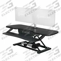 VERSADESK Standing Desk: Electronic, Black, Wood, 48 in Overall Wd, 24 in Overall Dp (MPN VDPPE4824-BB). Key specifications — Desktop Material: Wood; Brand: VERSADESK; Desktop Color: Black.