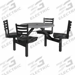 PALMER HAMILTON Picnic Table: Fiberglass, Durable Fiberglass Finish, Gray, 34 in Overall Ht (MPN PH-4S36RD-SGBOBS). Key specifications — Brand: PALMER HAMILTON; Tabletop Color: Gray; Manufacturer Part Number: PH-4S36RD-SGBOBS; Standards: GREENGUARD® GOLD Certified; Product Type: Picnic Table; Frame Material: Steel.