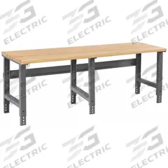 TENNSCO Workbench: Adj Ht, Laminated Hardwood Butcher Block, 96 in x 36 in, Gray (MPN WBA-1-3696W). Key specifications — Brand: TENNSCO.