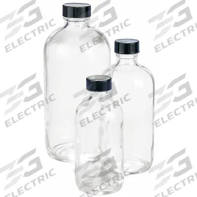 KIMBLE Bottle: 30 mL, 24-400 mm, No Closure, No Closure, Colorless - Rectangular Glass Lab Bottles