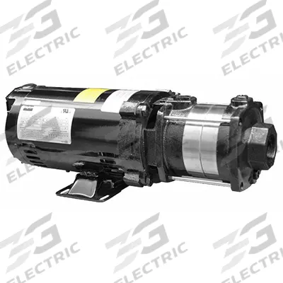 Dayton Booster Pump: 1 hp, Three Phase, 230/460V AC, 31 gpm Best Efficiency Flow - Horizontal Booster Pumps