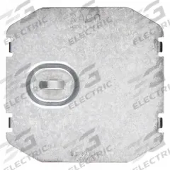 RACO Electrical Box Cover: 2 Gangs, Blank, For Rectangular Box Shape, Steel, 3 5/8 in Overall Lg (MPN 702F). Key specifications — Brand: RACO; For Box Shape: Rectangular; Material: Steel; Cover Design: Blank.