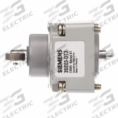 SIEMENS Limit Switch Head: Roller Plunger, Top, 3SE03 Series (MPN 3SE03-DT3). Key specifications — Compatible with Series: 3SE03; Actuator Location: Top; Brand: SIEMENS; Roller Position: Top; Action: Momentary.