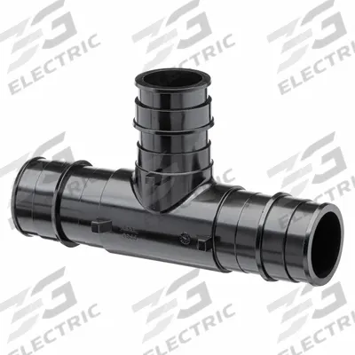 ZURN Barbed Tee: Polymer, Expansion, 1 1/2 in ID, 1 1/2 in ID - Expansion Polymer Barbed Tube Fittings