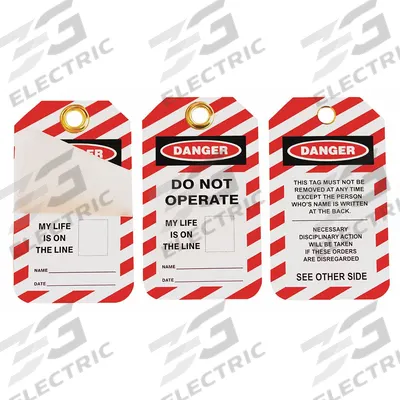 SKILCRAFT Lockout Tag: Danger, Danger Do Not Operate, Plastic, Date/Name, Write-On Surface - Safety