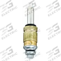 CHICAGO FAUCETS Cartridge: Use with Hot/Cold Water, Brass, Nickel Plated, Compression, (1) Cartridge (MPN 377-X245RJKABNF). Key specifications — For Water Temperature: Hot/Cold; Compatible Brand: Chicago Faucets; Product Type: Cartridge; Includes: (1) Cartridge; Material: Brass.
