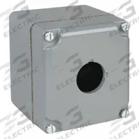 SCHNEIDER ELECTRIC Push Button Enclosure: 30mm, 1 Holes, Aluminum, NEMA 1/12/13/3/4/6 (MPN 9001KY1). Key specifications — attr211299: SCHNEIDER; attr1043605: Washdown-Corrosion-Resistant.
