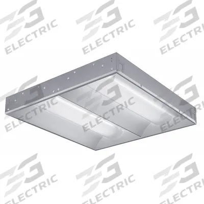 LITHONIA LIGHTING Recessed Troffer: 2 ft Lg, 2 ft Wd, 4,262 lm, 3500K, 37 W - 2 ft. x 2 ft. LED Center-Basket Troffers