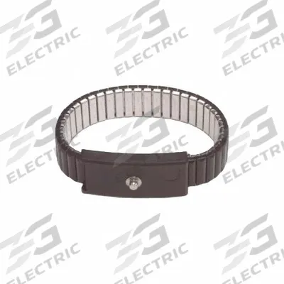 POMONA Static Control Wrist Strap: Metal, Black, 0 Strap Conductors, Coiled, Snap Fastening - Metal Antistatic Wrist Straps
