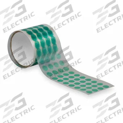 3M Film Tape: Disc, 1/2 in Dia, 3.2 mil Thick, Polyester Film, Silicone - High-Temperature Film Masking Tape Discs