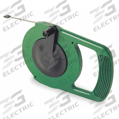 GREENLEE Fish Tape: 25 ft Lg, Crank Handle Tape Retraction, Flat Tape Shape - Steel Fish Tapes