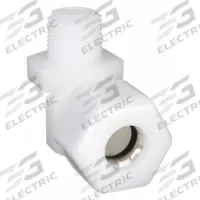 PARKER Compression Fitting Elbow: 1/4 in OD x 1/4 in Pipe Size, Compression x MNPTF, Nylon (MPN N4ME4). Key specifications — Brand: PARKER.