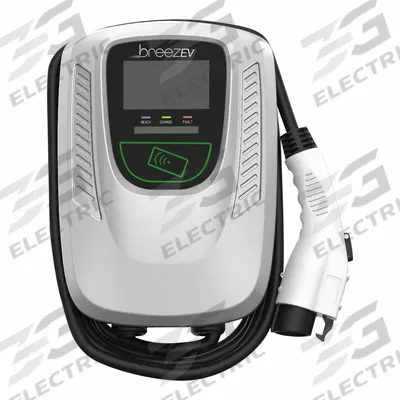 BREEZ-EV Charging Station: Level 2, Wall, 1 Charging Ports, 200 to 240V AC - Wall Mount Electric Vehicle Charging Stations