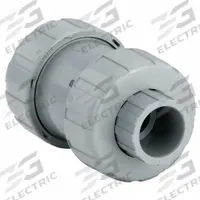 HAYWARD Check Valve: Ball, Inline Valve Body, CPVC, 3/4 in Pipe Size, True Union Socket/NPT, Std (MPN TC20075STE). Key specifications — Ball Material: CPVC; Brand: HAYWARD.