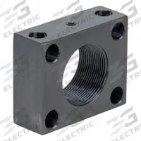 ENERPAC Rectangular Mounting Flange: 1 1/2 in Bore Dia., UN-2B, 1 1/2"-16 Thread Size, Steel (MPN AW51). Key specifications — attr95491: 1-1/2"-16; attr95490: UN-2B; attr95492: Steel; attr95493: None; attr98885: ENERPAC.