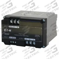 EATON Surge Protection Device: Single Phase, 120V AC, 1 Poles, 2 + Ground Wires, L-G/L-N/N-G, 5kA (MPN AGPH12015). Key specifications — Voltage: 120V AC; Number of Wires: 2 Wires + Ground; Modes of Protection: L-G; Max. Continuing Operating Voltage: 150 V AC; Voltage Protection Rating: 330V (L-G, N-G); Short Circuit Current Rating: 5kA; Filtering: Yes; Enclosure Material: Polycarbonate.