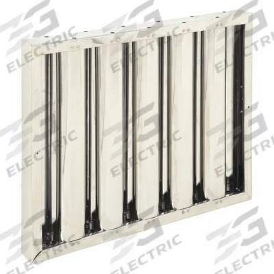GRAINGER Grease Filter: 16 in x 20 in x 2 in, Stainless Steel - Grease Collection Baffle Air Filters