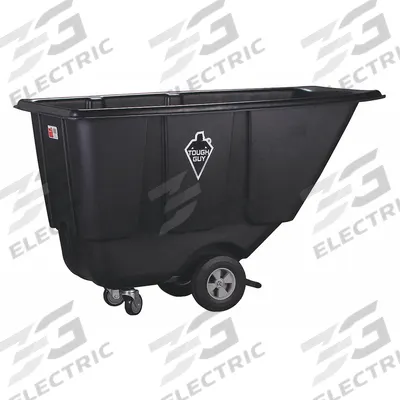 TOUGH GUY Tilt Truck: 13.5 cu ft, 450 lb, 60 in L x 30 1/2 in W x 36 in H, Black - General Purpose Plastic Tilt Trucks