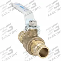 UPONOR Manual Two-Way Ball Valve: 3/4 in, Brass, Straight, PEX x PEX, 250 psi Max. Pressure (CWP) (MPN LFC4827575SS). Key specifications — Brand: UPONOR; Handle: Lever.
