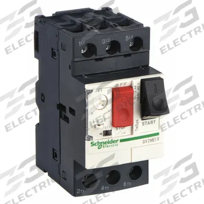 SCHNEIDER Manual Motor Starter: Non-Reversing, 3 Poles, 6.3 A, Thermal Protection - Non-Reversing Starters with Thermal Overloads