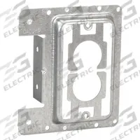 NVENT CADDY Communication Mounting Bracket: Steel, Silver, For 1 Gangs, 4 in Overall Wd (MPN MP1S). Key specifications — Brand: NVENT CADDY; For Number of Gangs: 1; Accessory Type: Low-Voltage Mounting Plate; Color: Silver; Material: Steel.