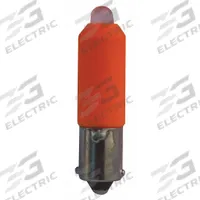 EATON Compact LED Bulb: LED, Miniature Bayonet (BA9s), (T) Tubular, T3-1/4, 24V AC/DC, 0.5 W Watt (MPN HT8LEDAF3). Key specifications — Light Color: Amber; Voltage: 24V AC/DC; Brand: EATON; Bulb Shape: T3-1/4.
