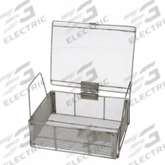 MARLIN STEEL WIRE PRODUCTS Parts Washer Basket: Rectangular, Stainless Steel, Silver, 7 in Basket Wd (MPN 00-00368221-38). Key specifications — Handle Included: Handle Included; Mesh Opening Size: #10; Stackable: Stackable; Lid Included: Lid Included; Brand: MARLIN STEEL WIRE PRODUCTS.