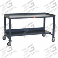 JAMCO Workbench: Fixed Ht, Steel, 72 in x 36 in, 1,400 lb Overall Load Capacity, Gray, Lower Shelf (MPN MW472P505GP). Key specifications — Brand: JAMCO.