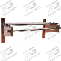 CSL Wall-Mount Garment Rod: Rod Design (No ) Hooks, 12 3/4 in Overall Ht, 30 in Overall Wd, Wood (MPN DE-30). Key specifications — Color: Brown; Material: Wood.