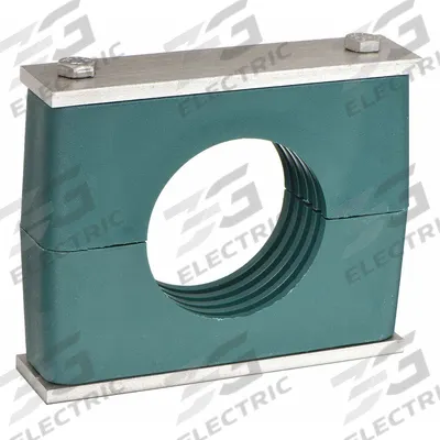 ZSI Vibration-Dampening Beta Clamp: Ribbed Bore, 304 Stainless Steel Clamp - Vibration-Dampening Textured Core Beta Clamps