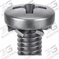 SEMS Screw: External Tooth, M6x1.00 Thread Size, 16 mm Lg, Stainless Steel, Passivated, Pan, 10 PK (MPN 1-MPE-6-16). Key specifications — Drive Size: #3.