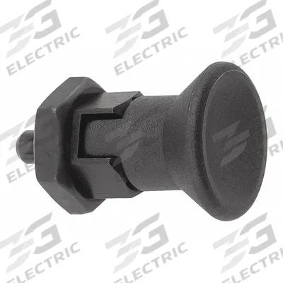 KIPP Indexing Plunger: Locking, Steel, M12x1.5 Thread - Locking Short-Pin Pull-Knob Indexing Plungers with Jam Nut