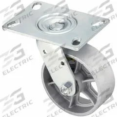 APPROVED VENDOR Plate Caster: Swivel, No Brake, Iron, 5 in Wheel Dia., 2 in Wheel Wd, Slot, Swivel (MPN P21S-C050R-16). Key specifications — Brand: APPROVED VENDOR; Wheel/Tread Color: Silver; Roll Up: Swivel.