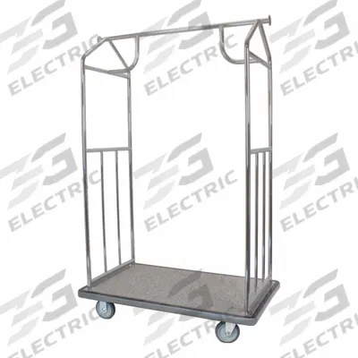 HOSPITALITY 1 SOURCE Bellman Cart: 1 in Frame Dia, 43 in Overall Lg, 25 in Overall Dp - Economy Bellman Carts