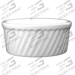 ITI Swirl Souffle Dish: 21 oz Capacity, 2 1/4 in Overall Dp, 5 7/8 in Overall Dia, European White (MPN SOFS-20-EW). Key specifications — Material: Vitrified Stoneware; Brand: ITI; Color: European White.