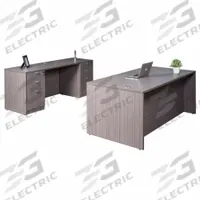 BOSS OFFICE PRODUCTS Office Furniture Kit with Fixed-Height Desk: Driftwood, 71 in Overall Wd (MPN GroupA12-DW). Key specifications — Color: Driftwood; Material: Melamine; Product Material: Laminate Particle Board.