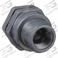 HAYWARD Bulkhead Tank Fitting: PVC Body, 3 in Female Socket Inside, 3 in Female NPT Threaded Outside (MPN BFAS1030CES). Key specifications — Fitting Material: PVC; Brand: HAYWARD.