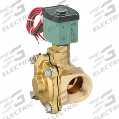 REDHAT Solenoid Valve: 2-Way, Normally Open, 1 1/4 in Pipe Size, 110V AC/120V AC, Watertight (MPN 8210G018LF 120/60,110/50). Key specifications — attr985516: 1-1/4 in; attr985521: 120V AC; attr985484: REDHAT; attr985485: Watertight.