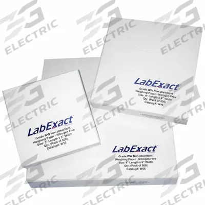 LABEXACT Weighing Paper: Non-Sterile, Paper, 6 in Overall Wd - Weighing Boats & Papers