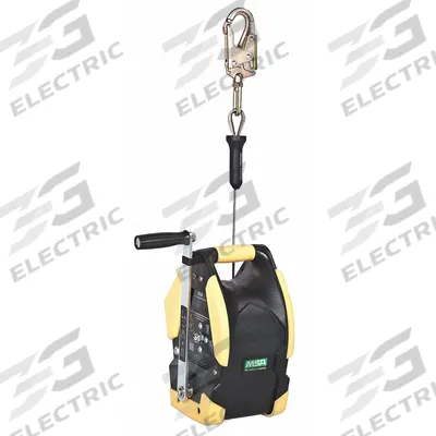 MSA Confined Space Winch: 400 lb Winch Wt Cap, 65 ft Cable Lg, Stainless Steel - Confined Space Winches