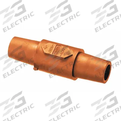 HUBBELL Gender Reversing Connector: Female-Female, Orange, 600V AC/600V DC, 400 A - Male-to-Female Reversing Adapters