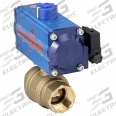 DYNAQUIP CONTROLS Pneumatically Actuated Two-Way Ball Valve: 1 1/2 in Size, Brass, FNPT x FNPT (MPN PHH27ATDA063A). Key specifications — Brand: DYNAQUIP CONTROLS; Pilot Solenoid Voltage: 115V AC.