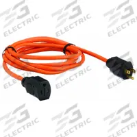 APPROVED VENDOR Extension Cord: Outdoor Use, 10 ft Lg, Outlet, 5-15P, 16/3, SJTW, Orange, 125V AC (MPN 52NY11). Key specifications — Brand: APPROVED VENDOR; Temperature Rating: -40° to 167°F; NEMA Plug Configuration: 5-15P.