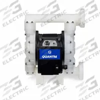 GRACO Electric Diaphragm Pump: Polypropylene Body, 1 1/2 in Fluid Connection Size, Flange Connection (MPN TE80-0056). Key specifications — Nameplate Voltage: 200-240V AC; Brand: GRACO; Check Valve Material: Santoprene; Seat Material: Santoprene.