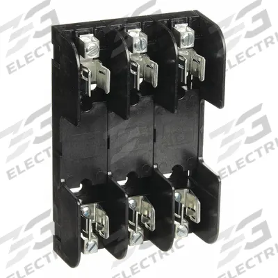 MERSEN Fuse Block: Open Block Design, 3 Pole, 600 V AC, Box Lug - Fuse Blocks for UL Class H & K Fuses