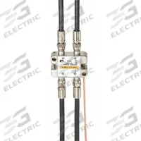 POWER FIRST Cable Splitter: (1) F-Type Female x (3) F-Type Female Splitter, Max. 2,300 MHz, Silver (MPN 4LWZ2). Key specifications — Product Type: Audio/Video Splitter; Manufacturer Part Number: 4LWZ2; Color: Silver; Brand: POWER FIRST; End 1 Connection Type: F-Type Female; End 2 Connection Type: F-Type Female.