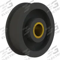 BREWER MACHINE & GEAR Flat Belt Idler Pulley: 1 in Bore, 4.5 in OD, Cast Iron, Bushing Bearing (MPN P3). Key specifications — Bearing Type: Bushing; Brand: BREWER MACHINE & GEAR.