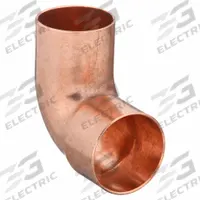 NIBCO Sweat Fitting Elbow: 1 1/2 in CTS x 1 1/2 in CTS, FTG x FTG, Wrot Copper (MPN 6072-11/2)